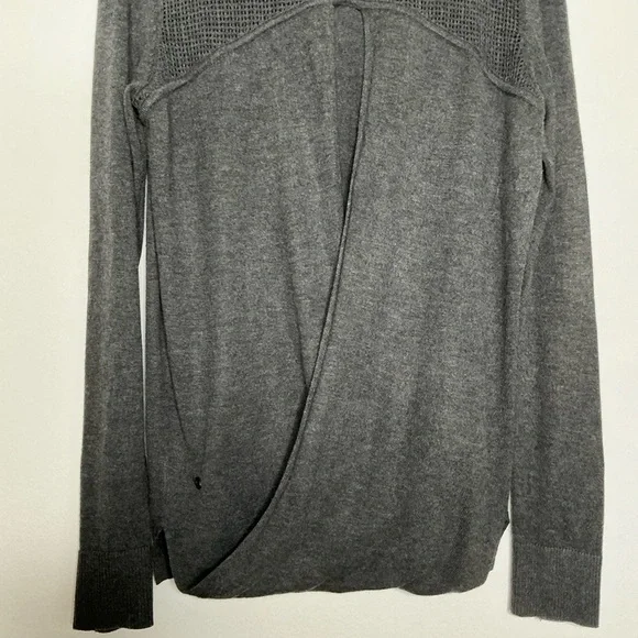 Lululemon Back to Balance Sweater Split Back Long Sleeve in Charcoal Gray - Picture 9 of 15